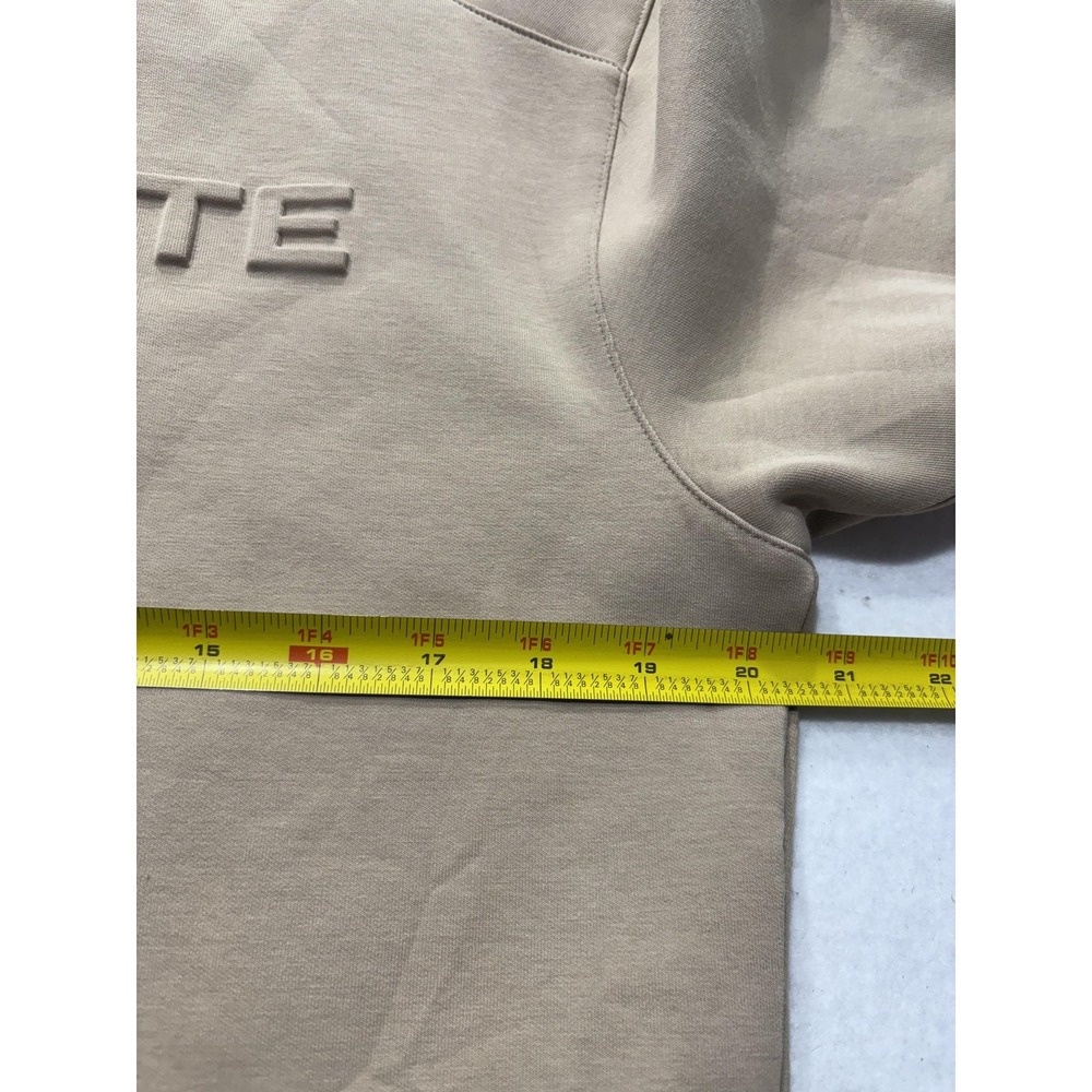 Alphalete Shirt Mens Small Beige Elements Embossed Logo Heavyweight Tee Athletic - Picture 9 of 11